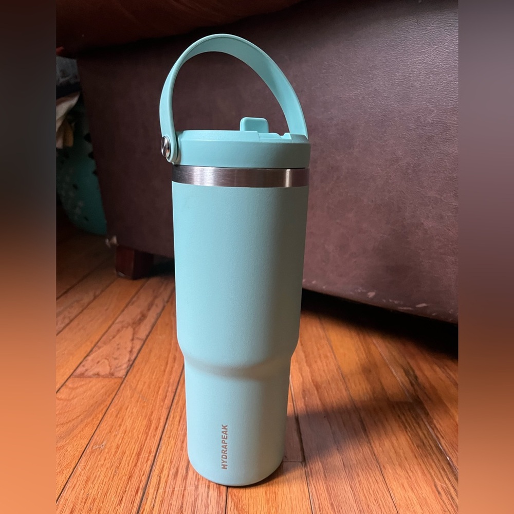 HydraPeak Water Bottle Stainless Steel Aqua Travel Mug Inner Straw With Spout